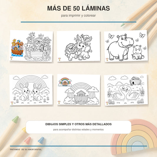 PINTAMOS – Arca de Noé | Libro digital para colorear