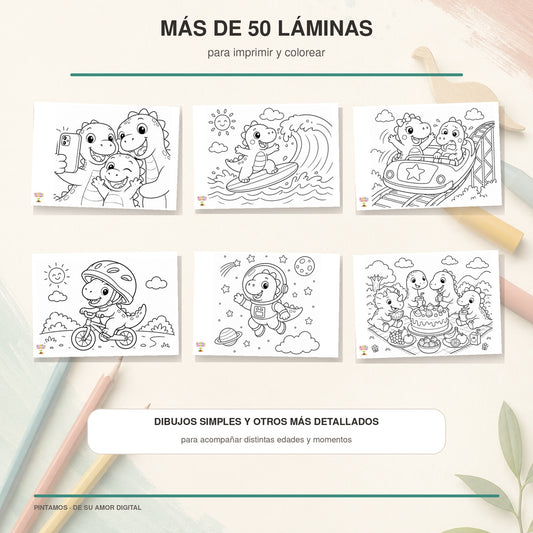 PINTAMOS – Dinoaventuras | Libro digital para colorear
