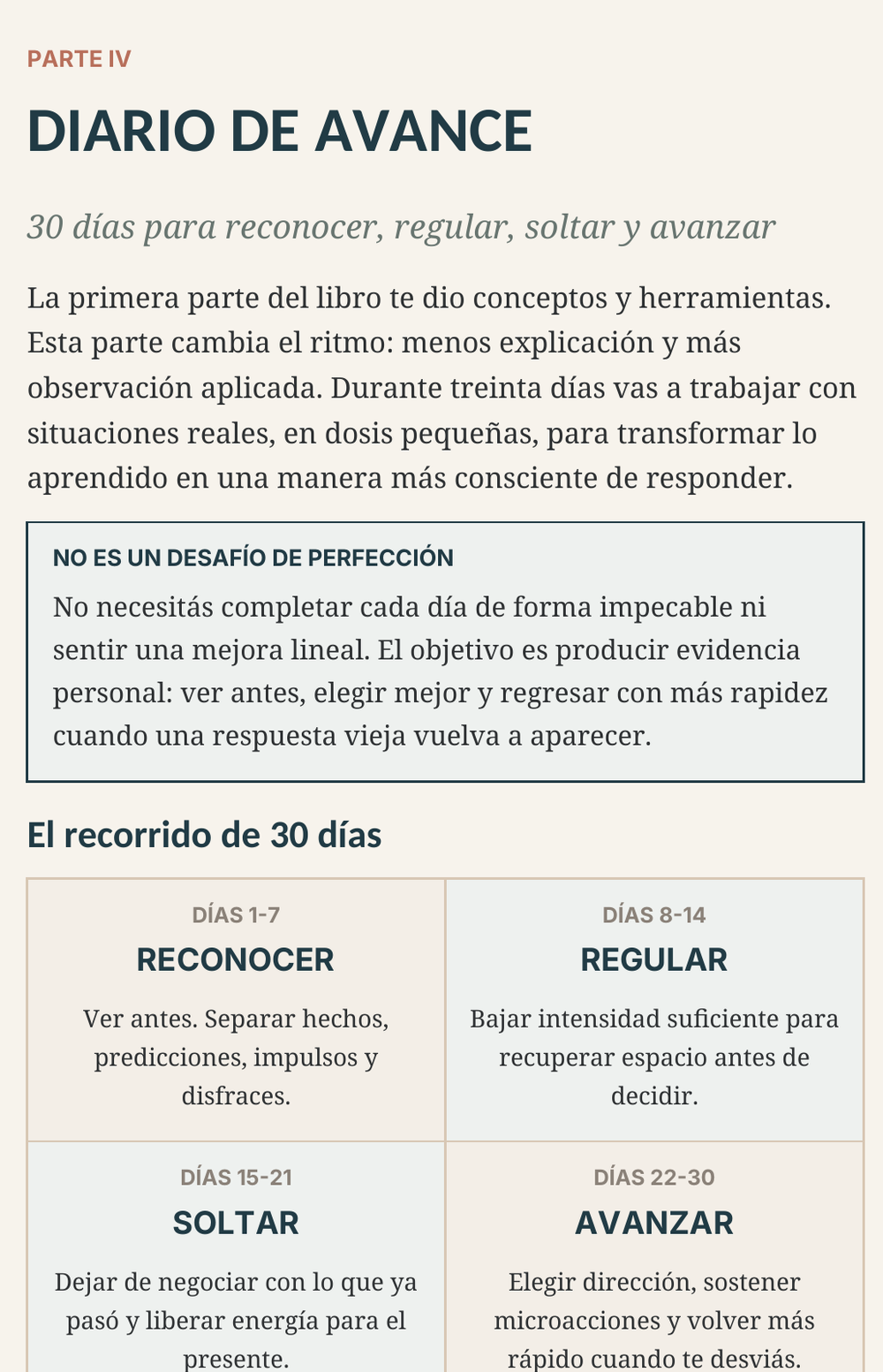 Diario guiado de avance de 30 días