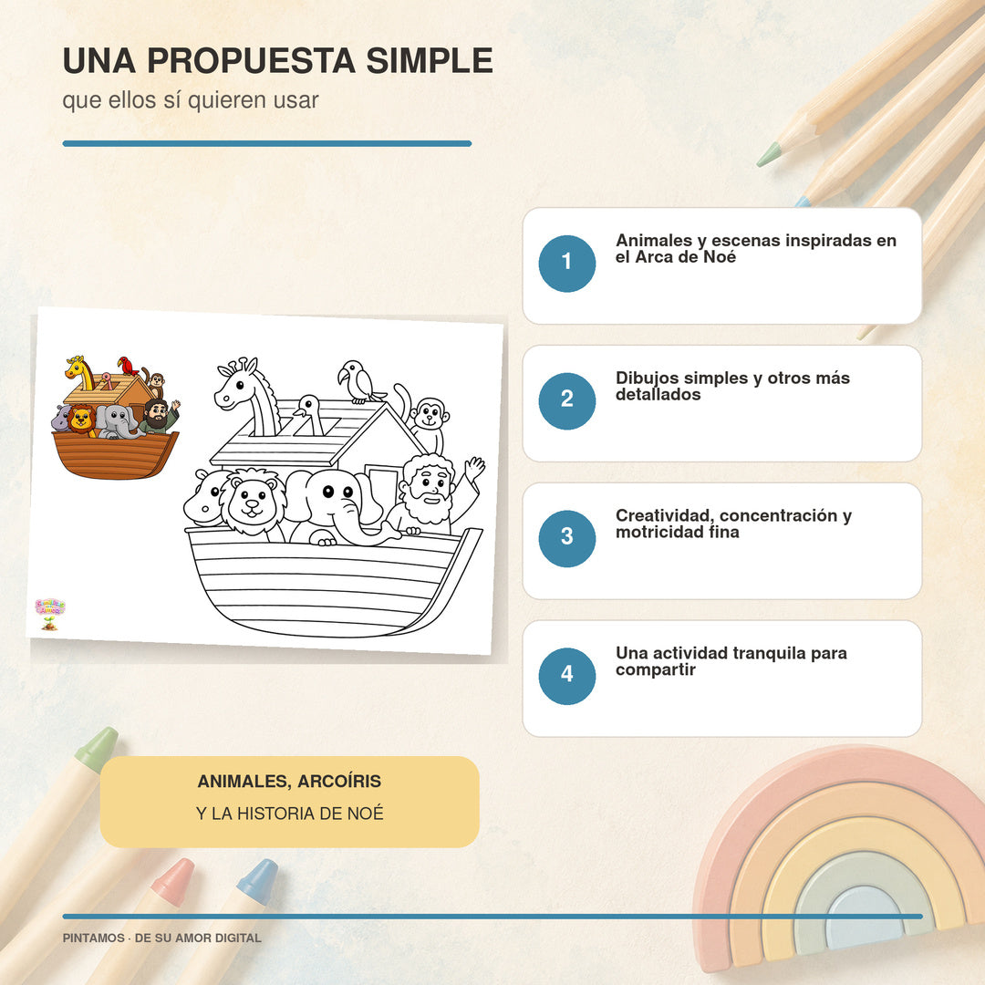 PINTAMOS – Arca de Noé | Libro digital para colorear