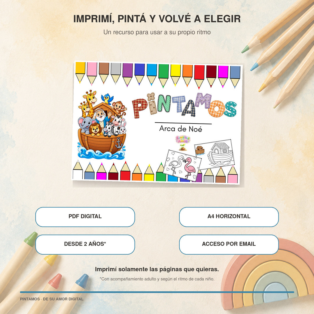 PINTAMOS – Arca de Noé | Libro digital para colorear