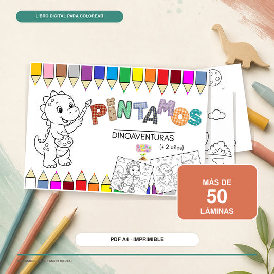 PINTAMOS – Dinoaventuras | Libro digital para colorear